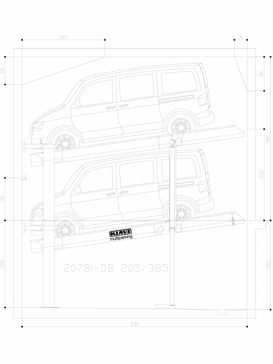 Pagina 1-CAD-DWG Sistem de parcare hidraulic - 205-385 M LK190 KLAUS Detaliu de produs MULTIBASE 2078i 