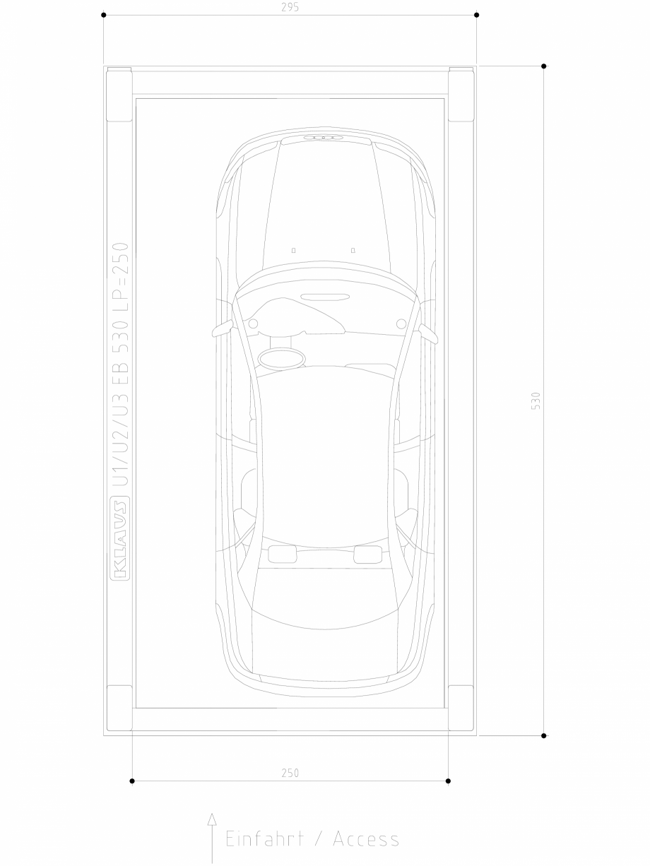 Pagina 1-CAD-DWG Sistem de parcare hidraulic subteran - vedere de sus - U3EB 530 LP250 DS KLAUS Detaliu de...
