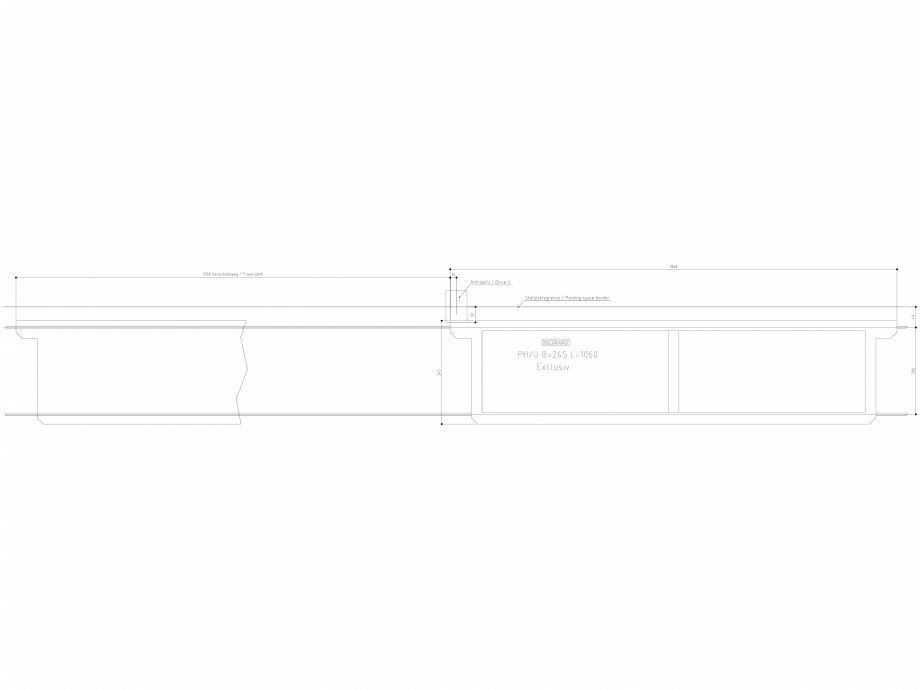Pagina 1-CAD-DWG Platforma glisanta pentru parcare - U B245 L1060 DS KLAUS Detaliu de produs PARKBOARD PH 
