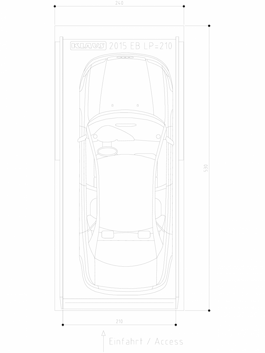 Pagina 1-CAD-DWG Sistem de parcare hidraulic - EB LP210 DS KLAUS Detaliu de produs SINGLEUP 2015 