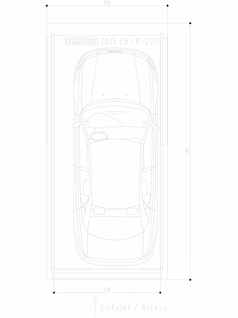 Pagina 1-CAD-DWG Sistem de parcare hidraulic - EB LP220 DS KLAUS Detaliu de produs SINGLEUP 2015 