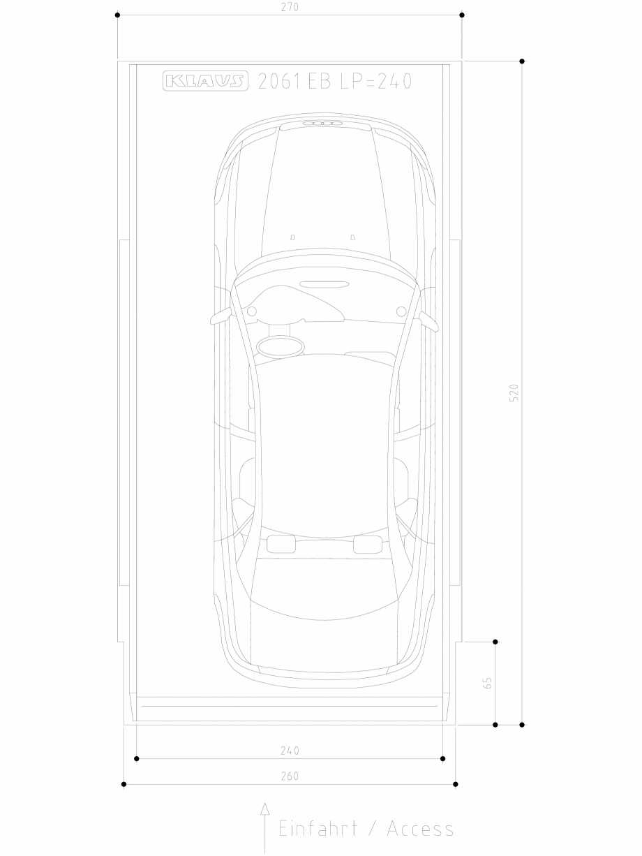 Pagina 1-CAD-DWG Sistem de parcare hidraulic - EB LP240 DS KLAUS Detaliu de produs SINGLEVARIO 2061 