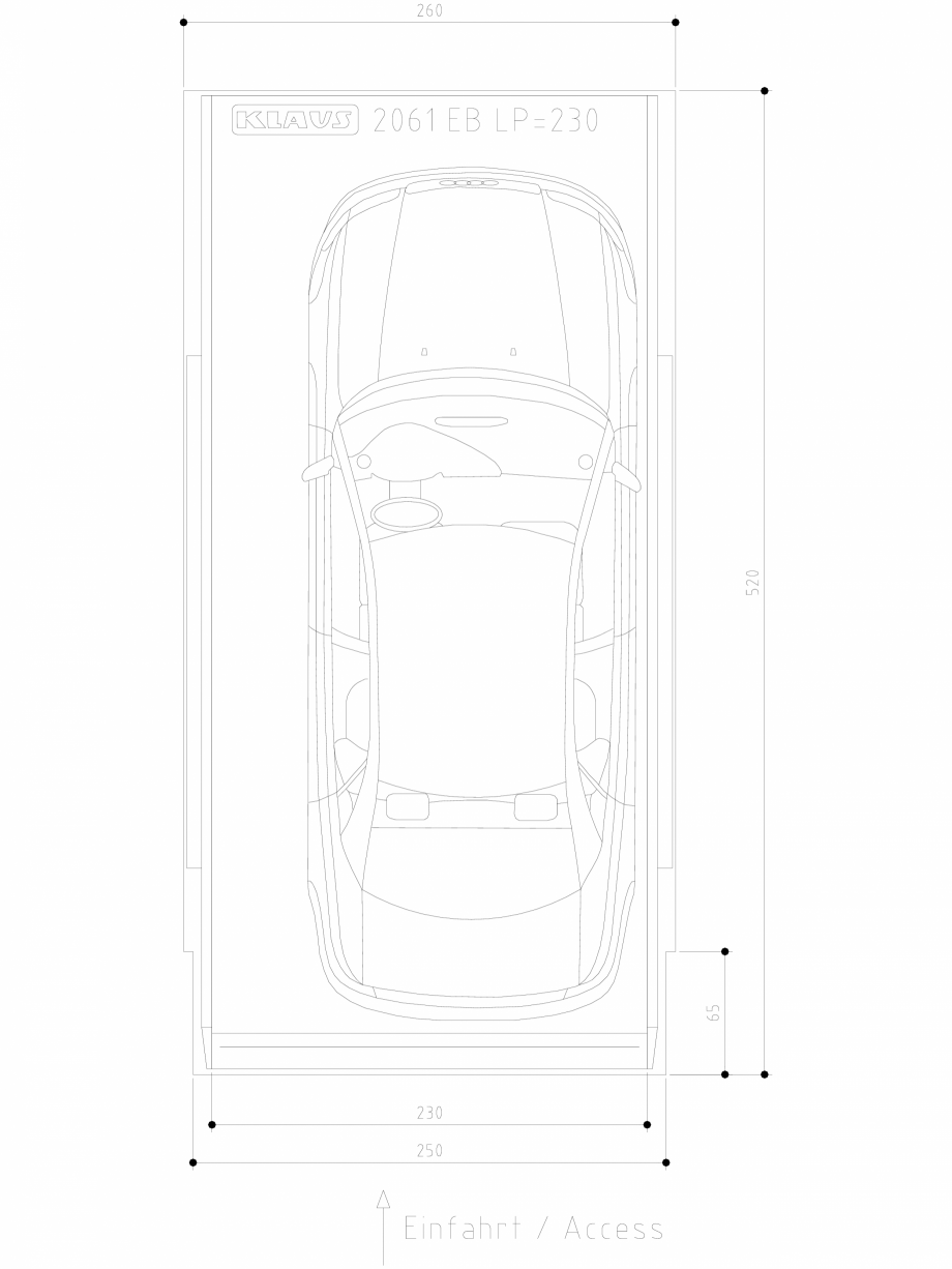 Pagina 1-CAD-DWG Sistem de parcare hidraulic - EB LP230 DS KLAUS Detaliu de produs SINGLEVARIO 2061 
