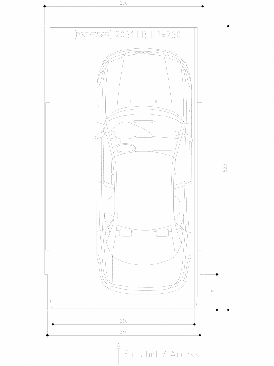 Pagina 1-CAD-DWG Sistem de parcare hidraulic - EB LP260 DS KLAUS Detaliu de produs SINGLEVARIO 2061 