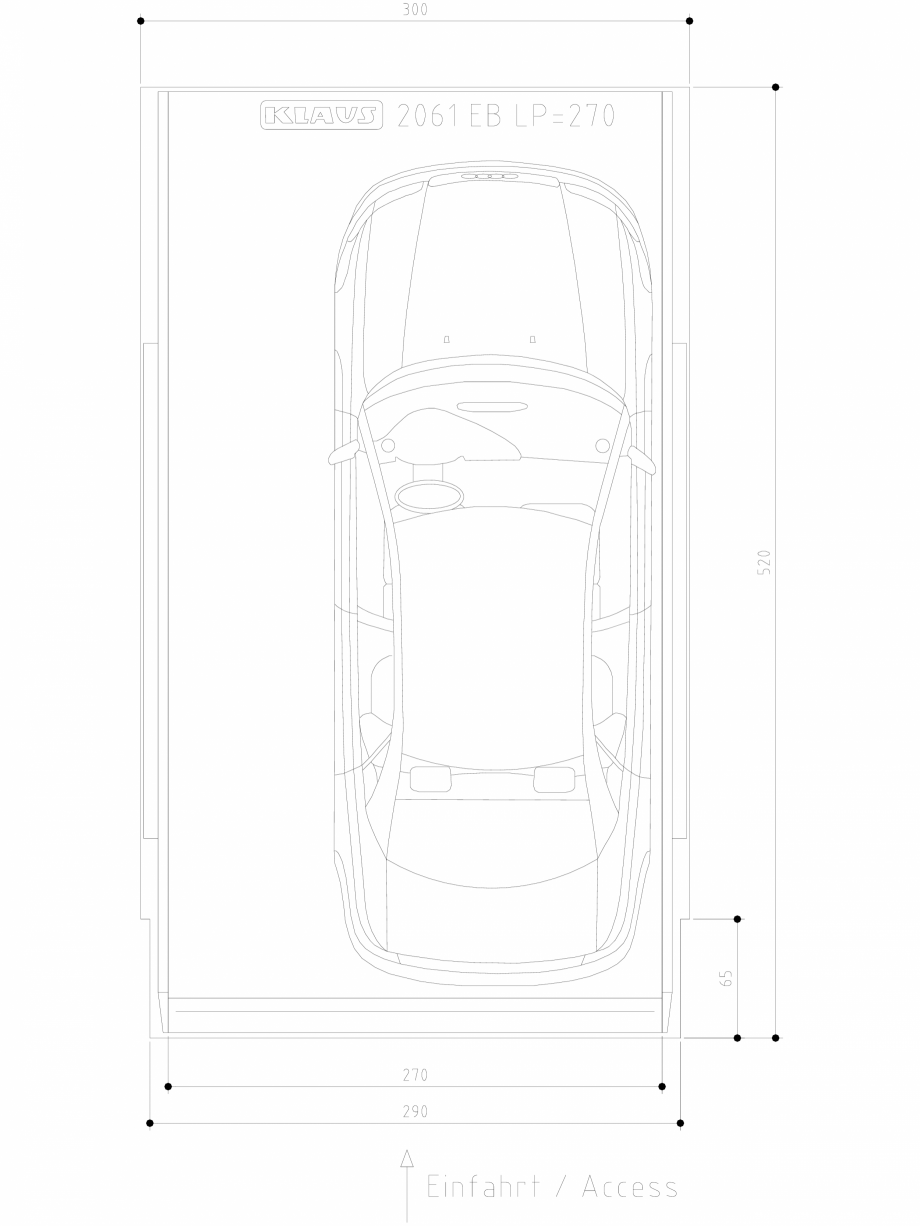 Pagina 1-CAD-DWG Sistem de parcare hidraulic - EB LP270 DS KLAUS Detaliu de produs SINGLEVARIO 2061 