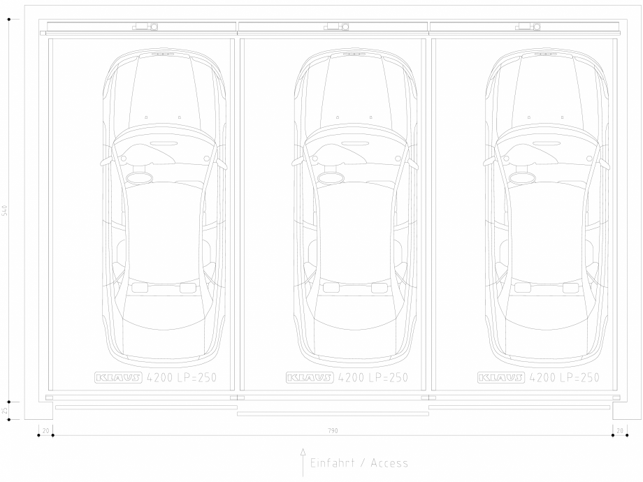 Pagina 1-CAD-DWG Sistem de parcare semi-automat - LP250 DS KLAUS Detaliu de produs TRENDVARIO 4200 
