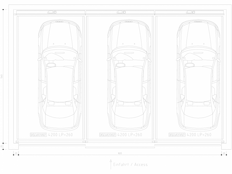 Pagina 1-CAD-DWG Sistem de parcare semi-automat - LP260 DS KLAUS Detaliu de produs TRENDVARIO 4200 