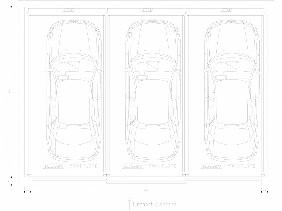 Pagina 1-CAD-DWG Sistem de parcare semi-automat - LP230 DS KLAUS Detaliu de produs TRENDVARIO 4200 
