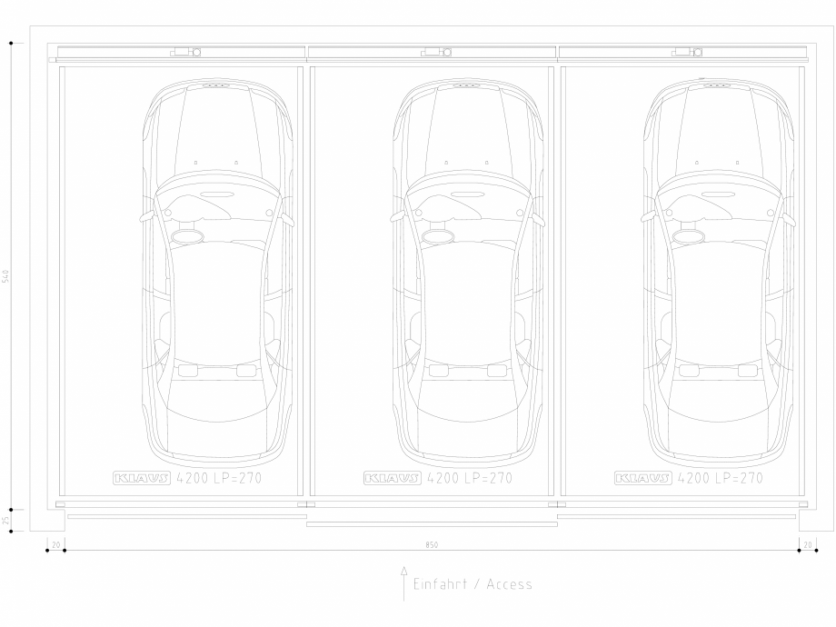 Pagina 1-CAD-DWG Sistem de parcare semi-automat - LP270 DS KLAUS Detaliu de produs TRENDVARIO 4200 