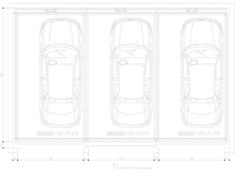 Pagina 1-CAD-DWG Sistem de parcare semi-automat - LP270 DS KLAUS Detaliu de produs TRENDVARIO 4300 