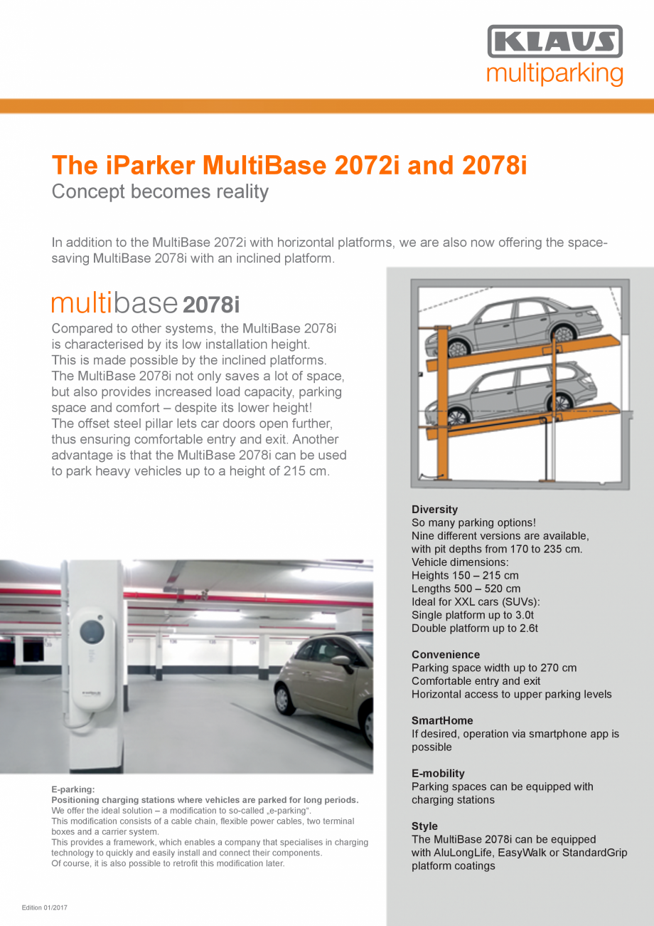 Pagina 2-Sisteme de parcare hidraulice KLAUS MULTIBASE 2072i, MULTIBASE 2078i Catalog, brosura Engleza ths...