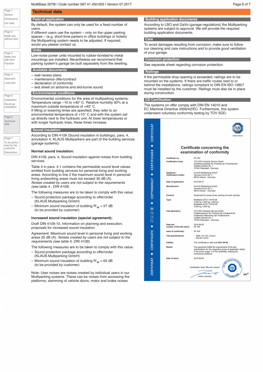 Pagina 6-Sistem de parcare hidraulic KLAUS MULTIBASE 2078i Fisa tehnica Engleza 5

B5
240
250
260
270
280

DB...