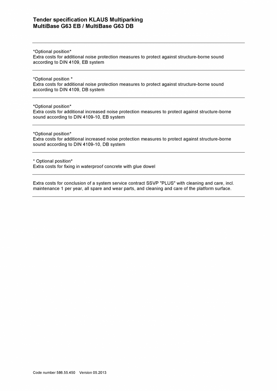 Pagina 5-Sisteme de parcare hidraulice - Specificatii tehnice KLAUS MULTIBASE G63 Fisa tehnica Engleza ing,...