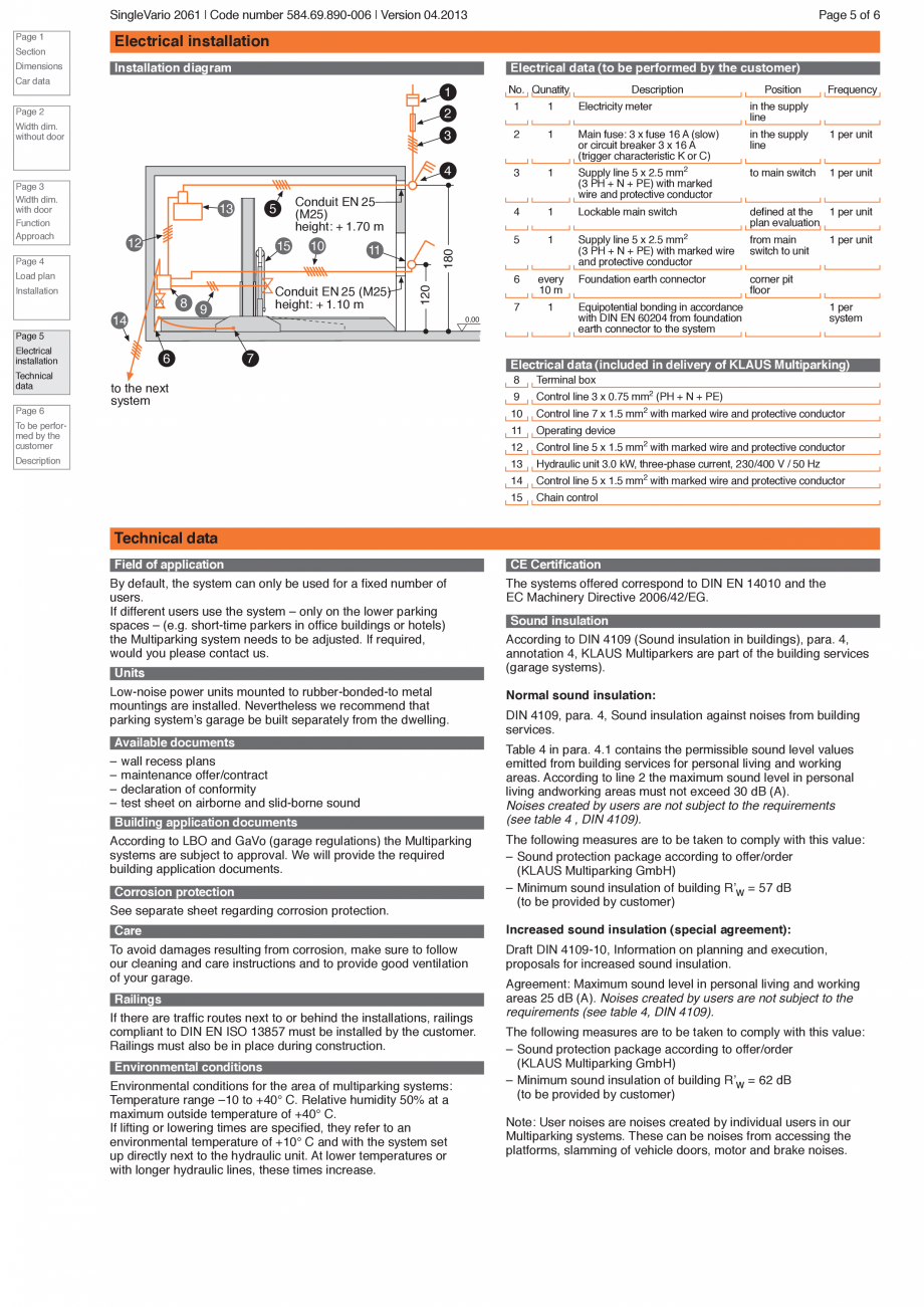 Pagina 5-Sistem de parcare hidraulic KLAUS SINGLEVARIO 2061 Fisa tehnica Engleza EB

B1

usable platform...