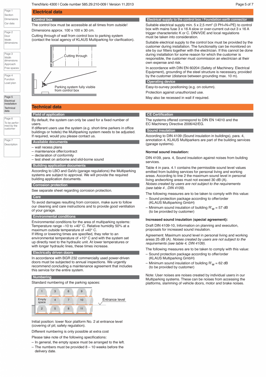 Pagina 5-Sistem de parcare hidraulic KLAUS TRENDVARIO 4300 Fisa tehnica Engleza 
200
230

550 (570)

Columns ...