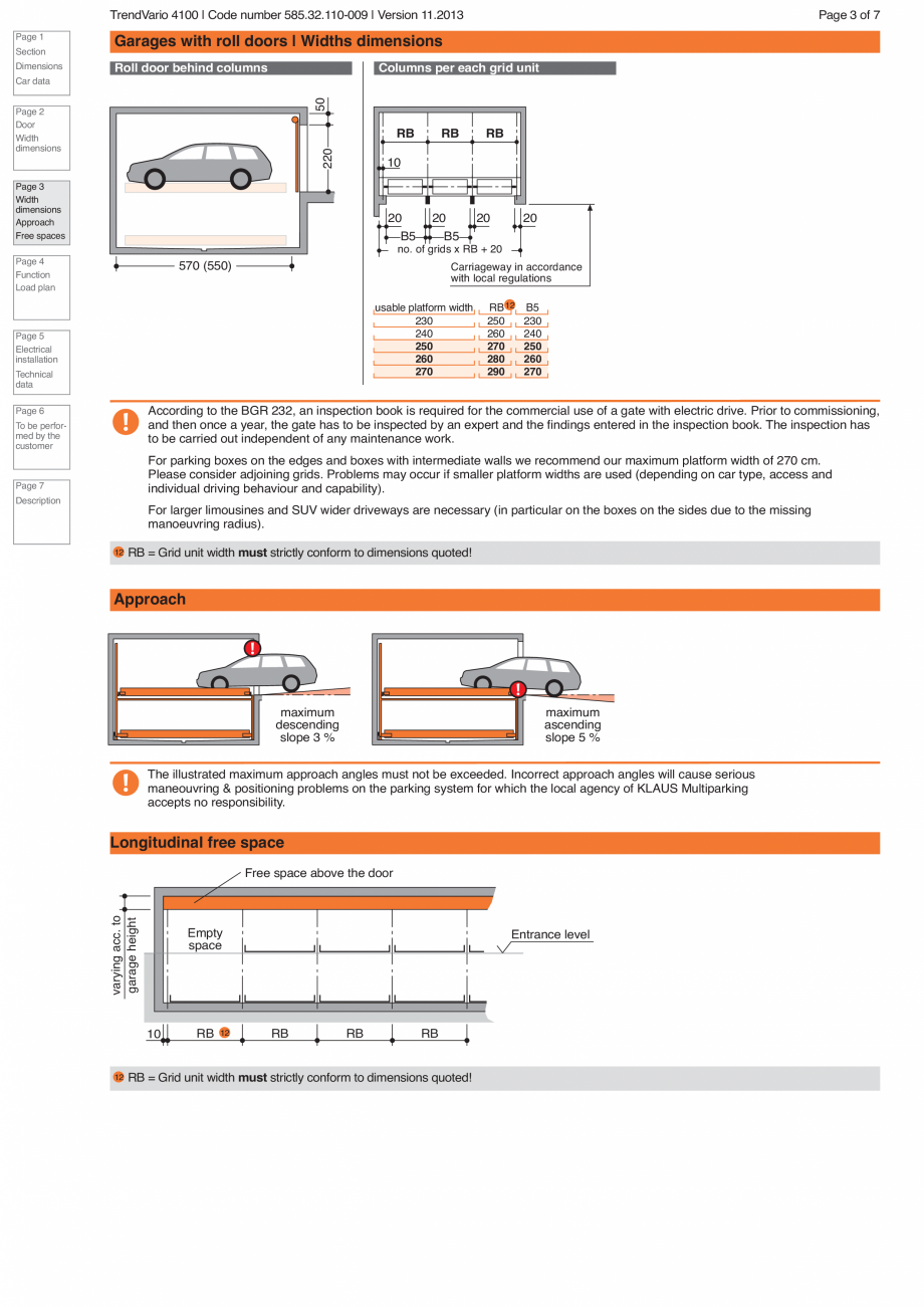 Pagina 3-Sistem de parcare hidraulic KLAUS TRENDVARIO 4100 Fisa tehnica Engleza t
GF
LF
205
205

These ﬂoor...