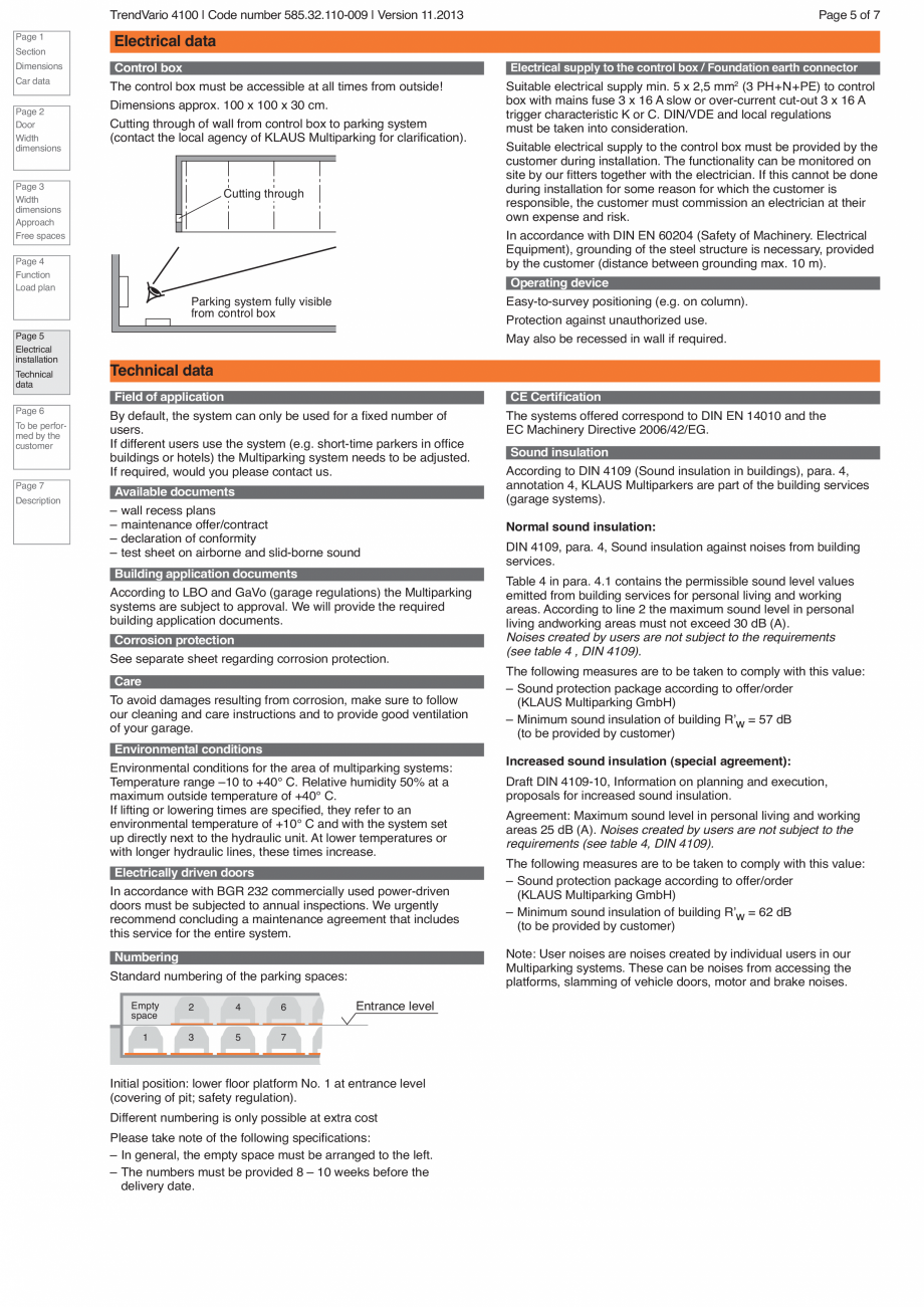 Pagina 5-Sistem de parcare hidraulic KLAUS TRENDVARIO 4100 Fisa tehnica Engleza 60
270
280
290

B2
230
240...