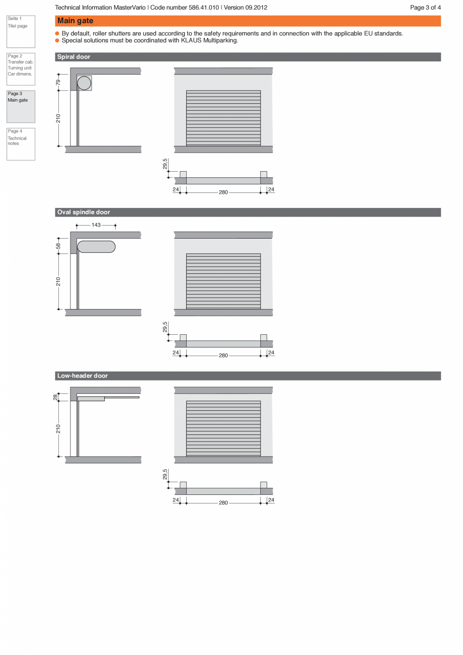 Pagina 3-Sistem de parcare hidraulic KLAUS MASTERVARIO R3, MASTERVARIO R2, MASTERVARIO F2 Fisa tehnica...