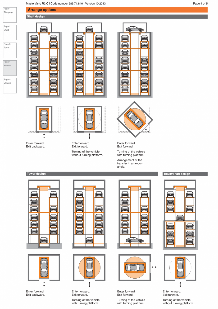 Pagina 4-Sistem de parcare hidraulic R2C KLAUS MASTERVARIO R2 Fisa tehnica Engleza s required for service and...