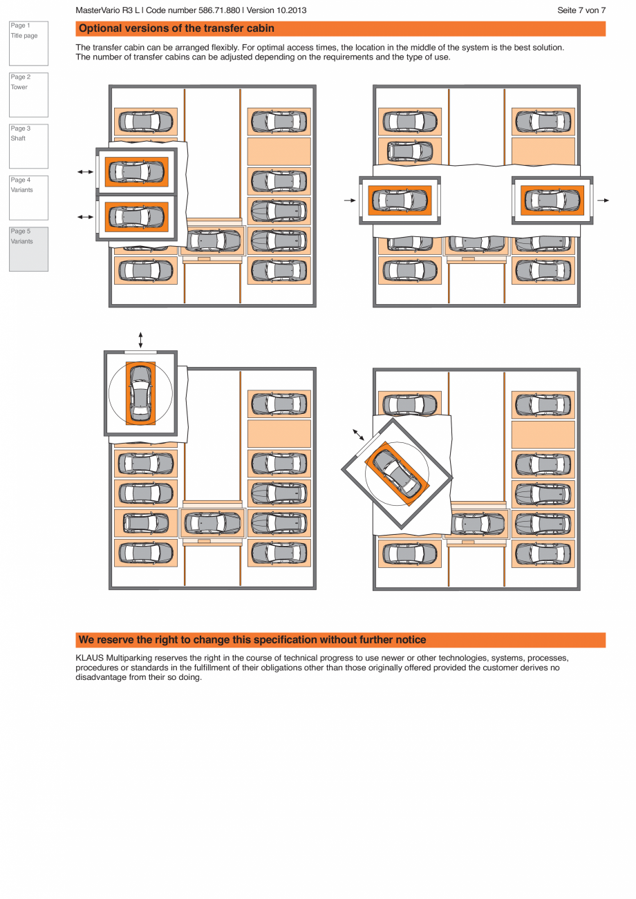 Pagina 5-Sistem de parcare hidraulic R3L KLAUS MASTERVARIO R3 Fisa tehnica Engleza  required
for moving...