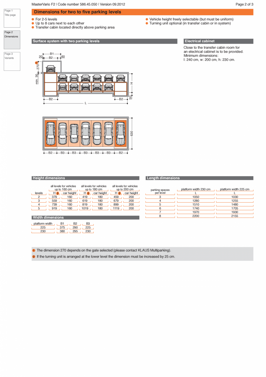 Pagina 2-Sistem de parcare hidraulic KLAUS MASTERVARIO F2 Fisa tehnica Engleza ls
For 2-5 levels
Up to 8 cars...