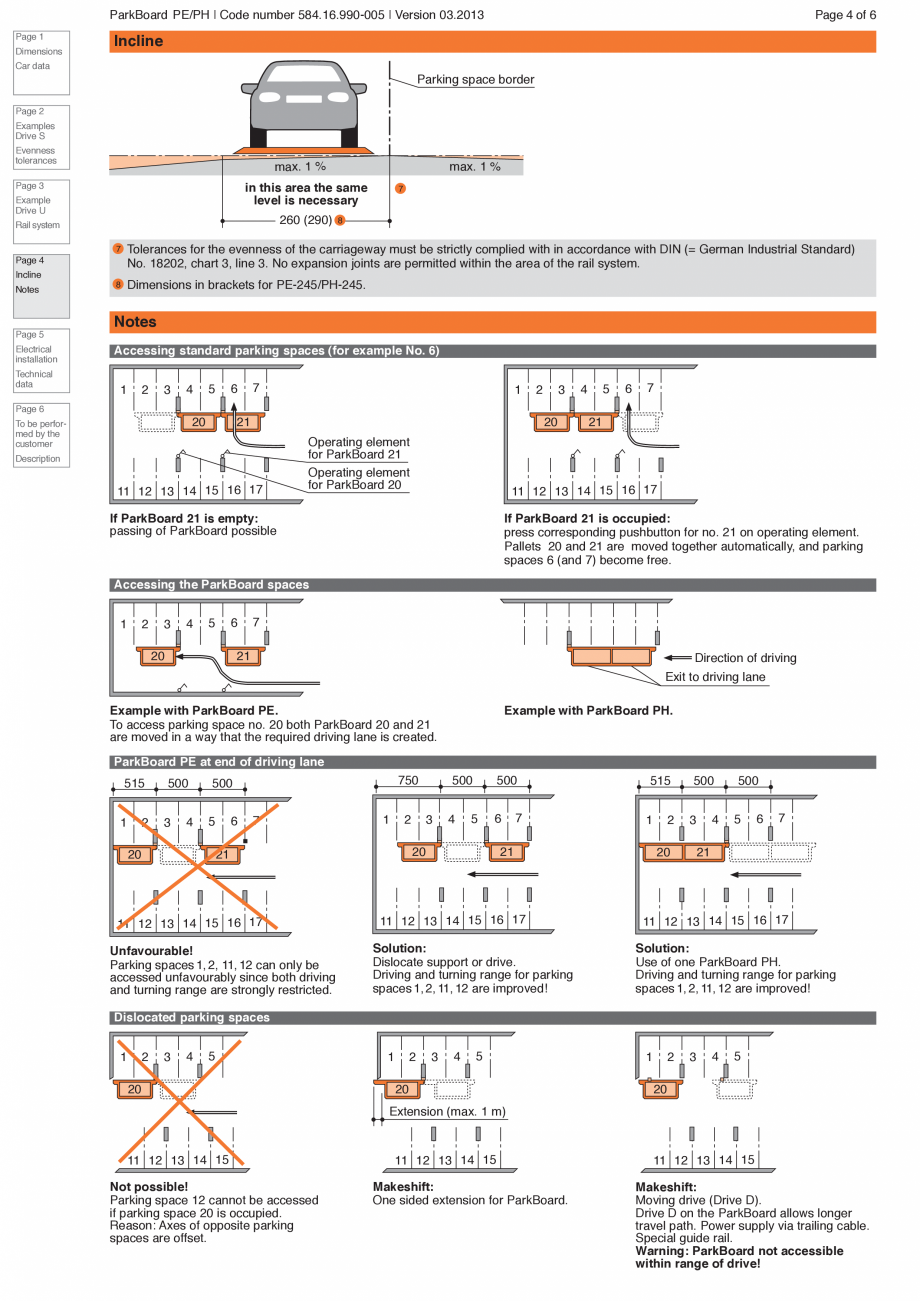 Pagina 4-Platforma pentru parcare KLAUS PARKBOARD PH Fisa tehnica Engleza 
650

1015

4

1015

Page 6
...