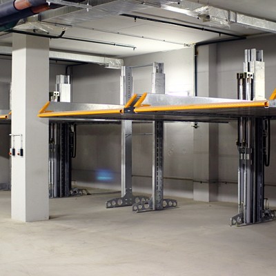 KLAUS Sistem de parcare hidraulic - platforma cu acces orizontal - Sisteme de parcare automate si