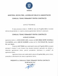 Aviz tehnic - guri de scurgere