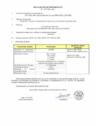 Declaratie de performanta - AR - Inel de aducere la cota D865 d625 g120 H50