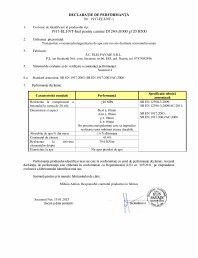 Declaratie de performanta - Inel pentru camine D1240 d1000 g120 H500