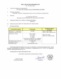 Declaratie de performanta - AR - Element de baza D1040 d800 g120 H500