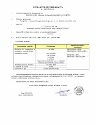 Declaratie de performanta - AR - Element de baza D1040 d800 g120 H750