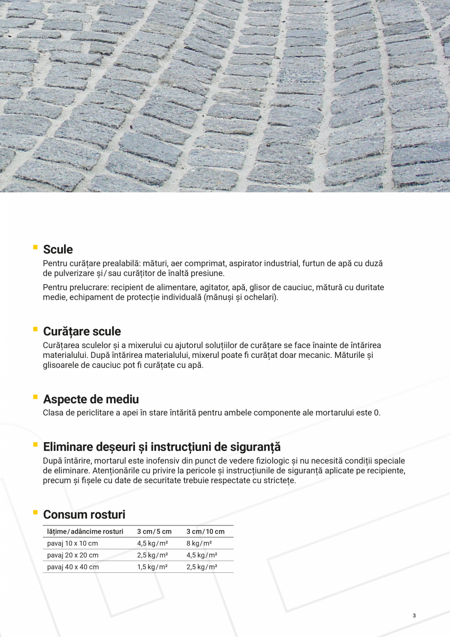 Pagina 3-Mortare,&thinsp;lianți și nisip pentru amenajări exterioare ELIS PAVAJE Catalog, brosura Romana...