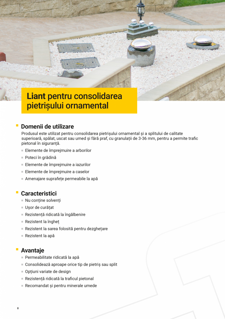 Pagina 8-Mortare,&thinsp;lianți și nisip pentru amenajări exterioare ELIS PAVAJE Catalog, brosura Romana...