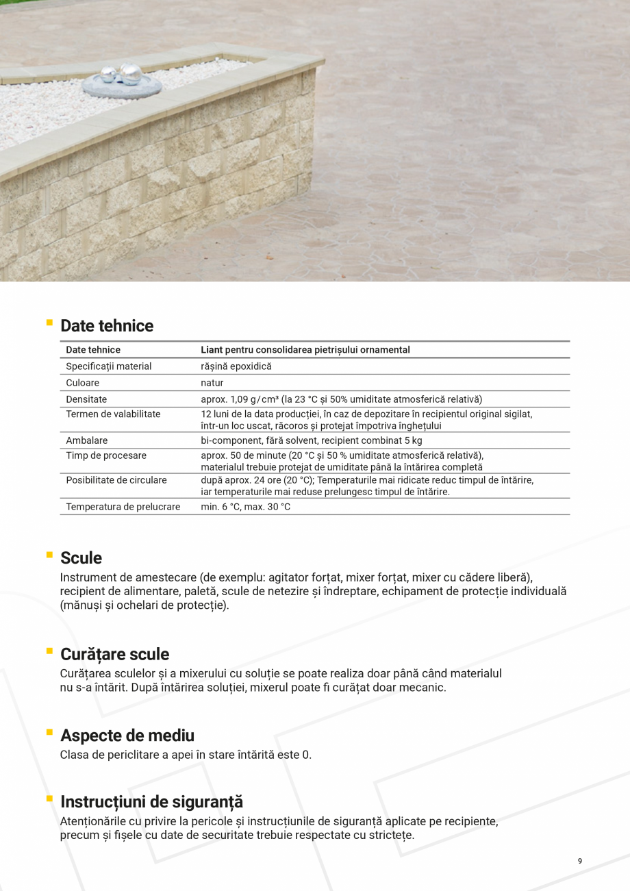 Pagina 9-Mortare,&thinsp;lianți și nisip pentru amenajări exterioare ELIS PAVAJE Catalog, brosura Romana...