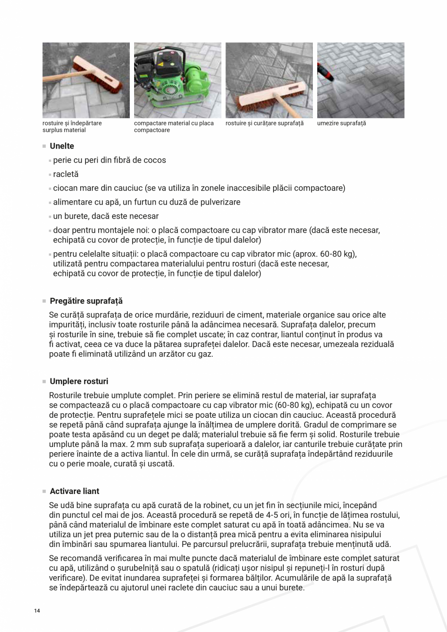 Pagina 14-Mortare,&thinsp;lianți și nisip pentru amenajări exterioare ELIS PAVAJE Catalog, brosura Romana...