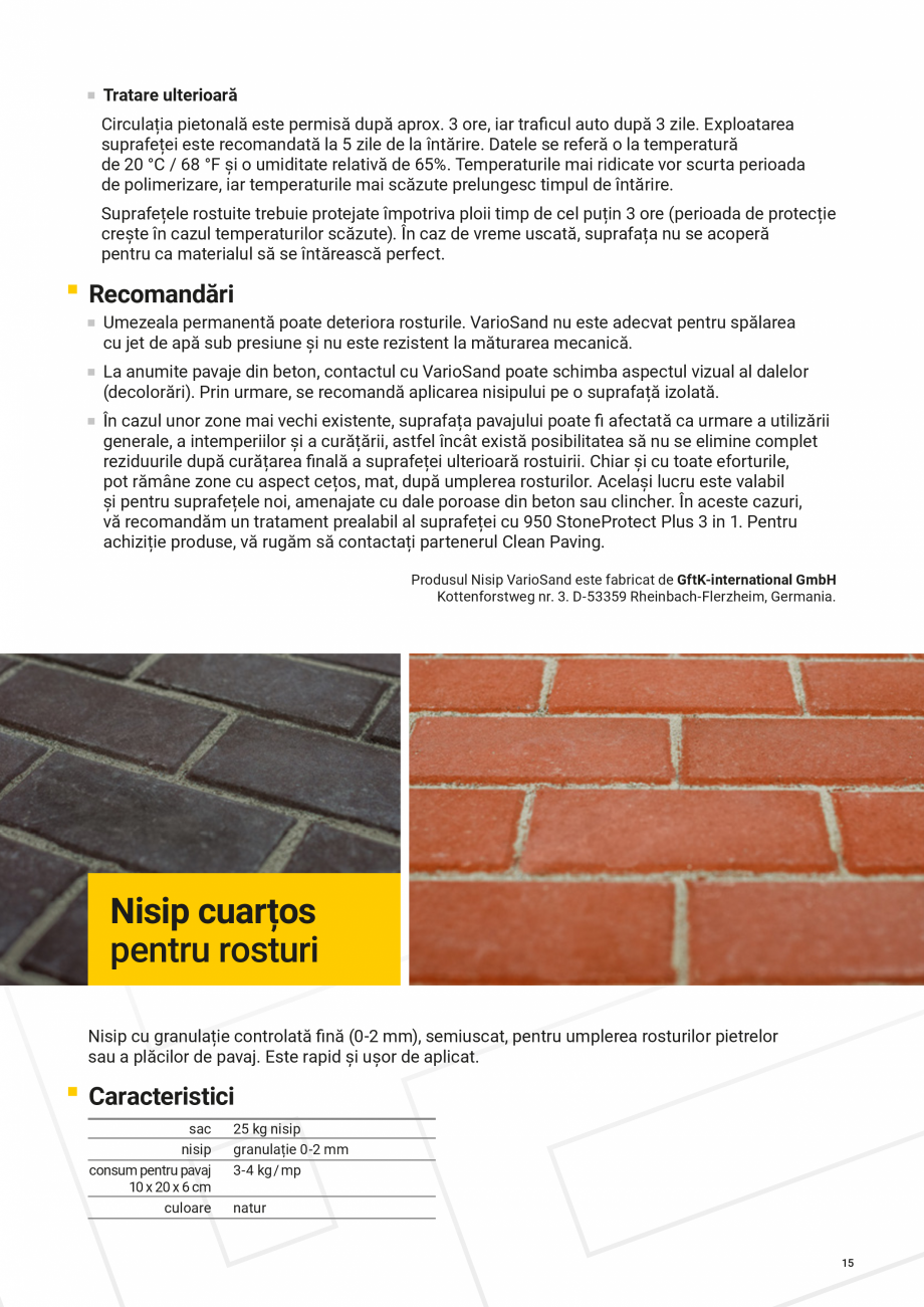 Pagina 15-Mortare,&thinsp;lianți și nisip pentru amenajări exterioare ELIS PAVAJE Catalog, brosura Romana...