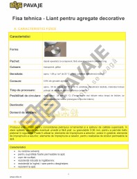 Liant pentru agregate decorative