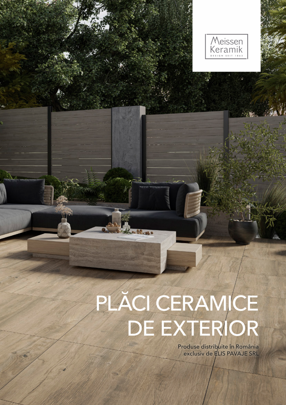 Pagina 1-Placi Ceramice Meissen  Catalog, brosura Romana PLĂCI CERAMICE
DE EXTERIOR
Produse distribuite în ...