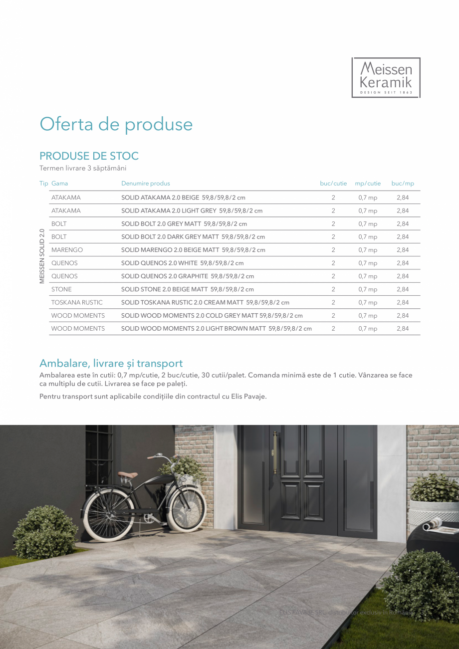 Pagina 3-Placi Ceramice Meissen  Catalog, brosura Romana ,8 / 59,8 / 2 cm

2

0,7 mp

2,84

ATAKAMA

SOLID...