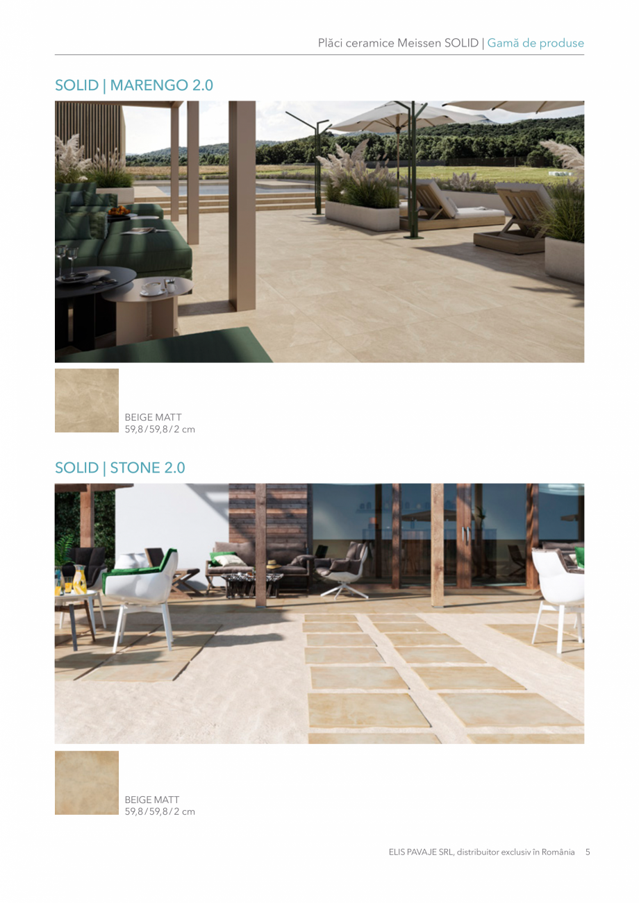 Pagina 5-Placi Ceramice Meissen  Catalog, brosura Romana / 2 cm

ELIS PAVAJE SRL, distribuitor exclusiv în...