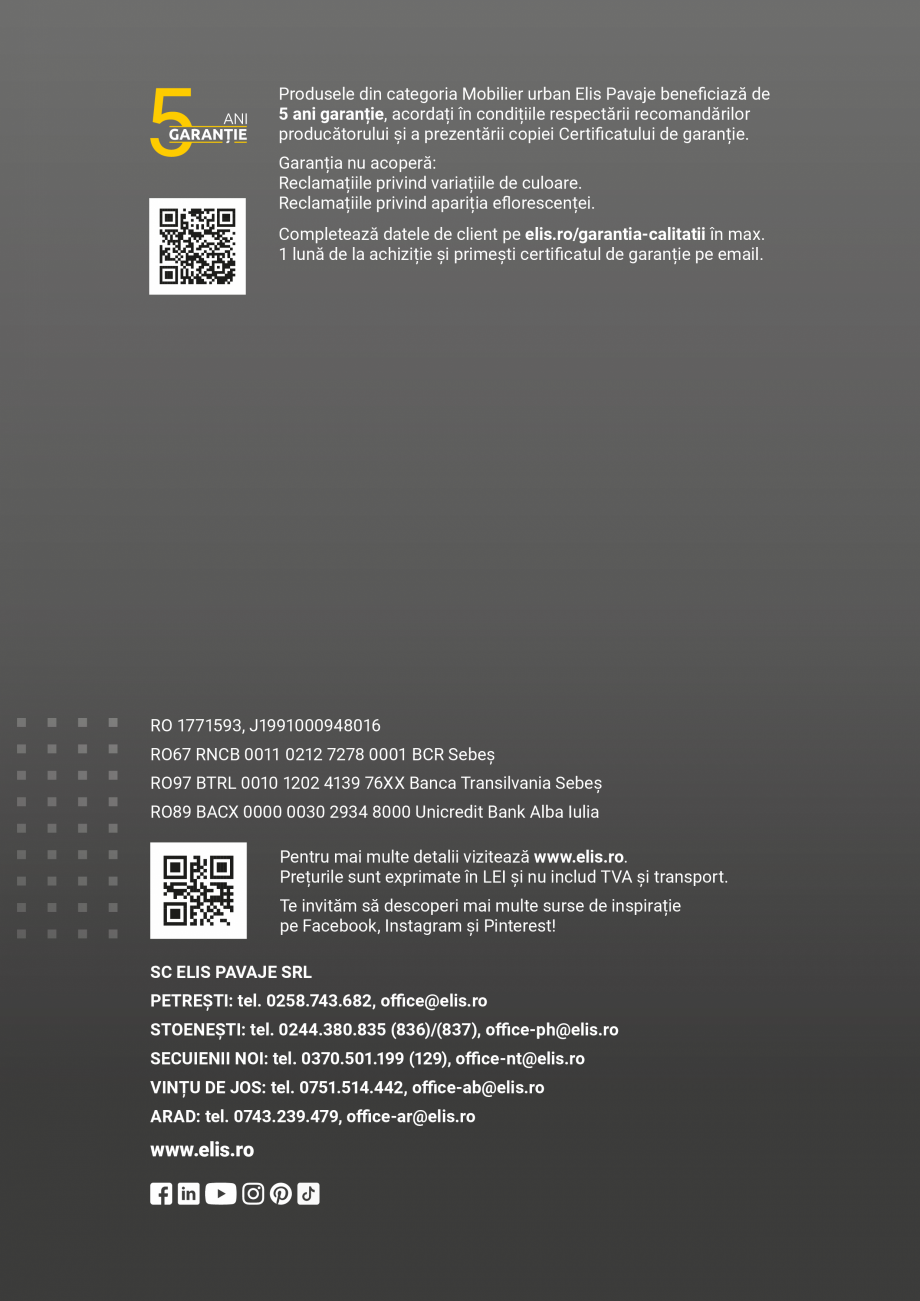 Pagina 4-Mobilier urban Citta  Catalog, brosura Romana ția eflorescenței.
Completează datele de client pe ...