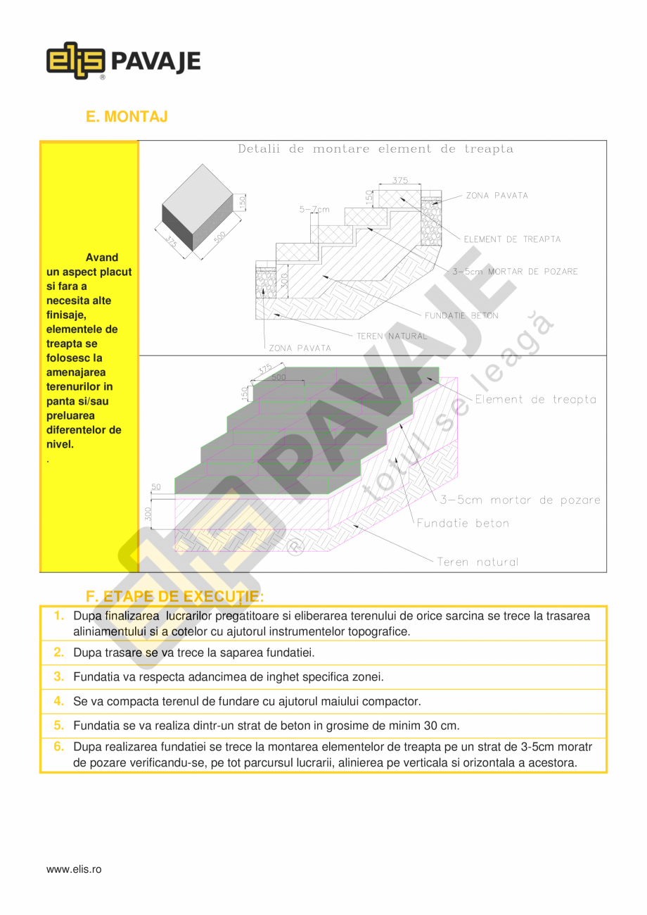 Pagina 3-Borduri ELIS PAVAJE Element treapta splitat Fisa tehnica Romana  beton”

Caracteristici
Rezistenta...
