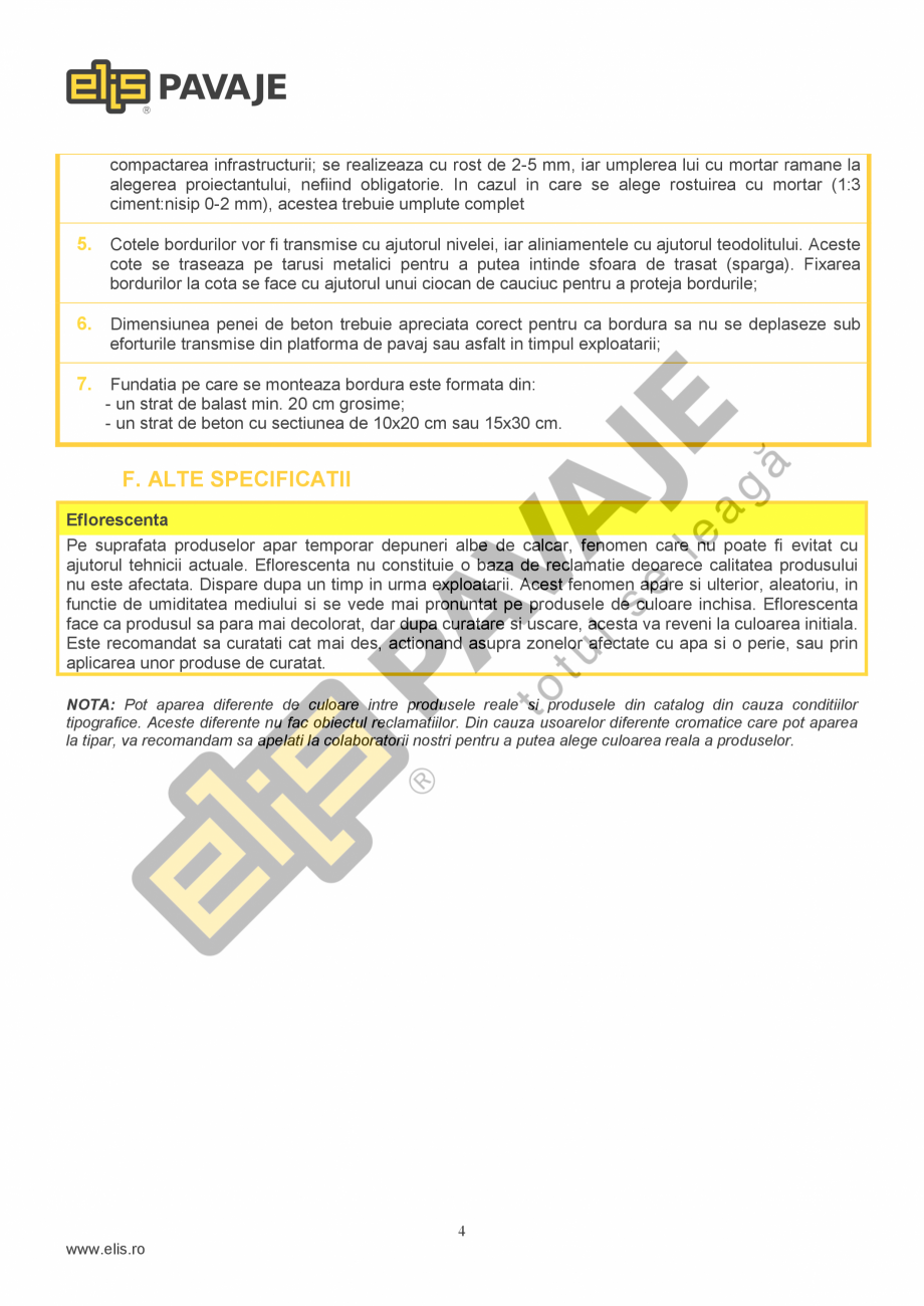 Pagina 4-Bordura ELIS PAVAJE B6.2 Fisa tehnica Romana  deseurile menajere.
Deseurile rezultate din lucrarile ...