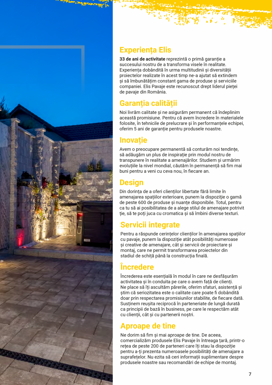 Pagina 7-Catalog - Elis Pavaje - 2024-2025 - Pavele si borduri din beton pentru pavaje exterioare ELIS PAVAJE...
