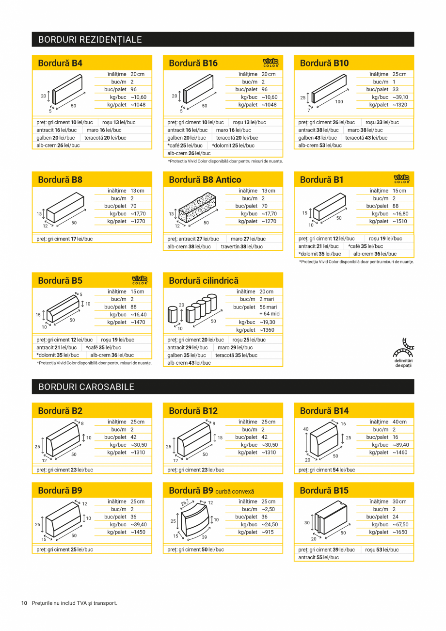 Pagina 10-Lista Pret - Oferta-de-produse Elis Pavaje -Iulie-2026 ELIS PAVAJE Catalog, brosura Romana �I DALE |...