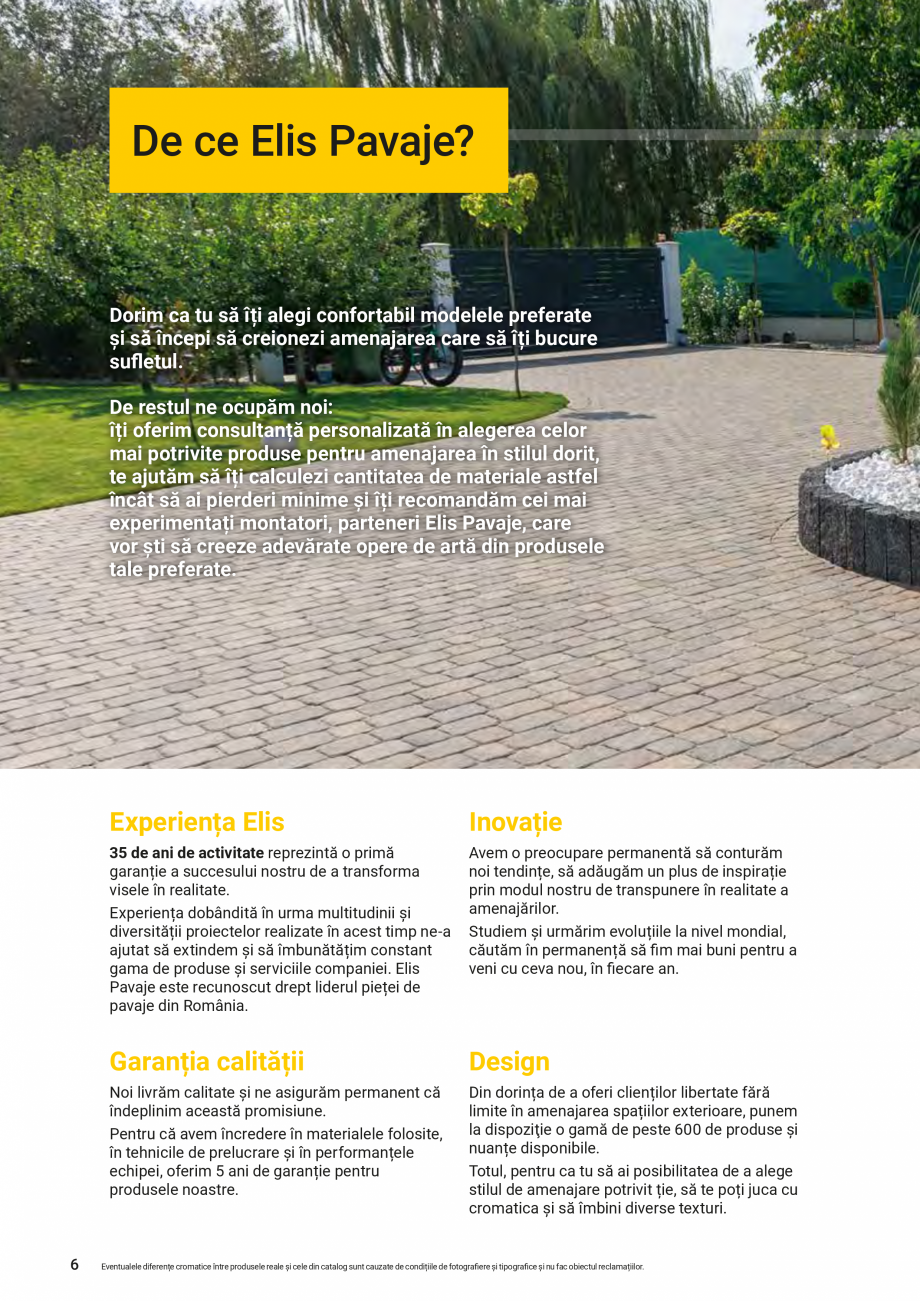 Pagina 6-Catalog de produse Elis  Pavaje 2026-2027 ELIS PAVAJE Catalog, brosura Romana e de amenajare sau...