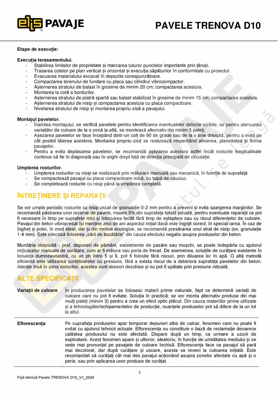 Pagina 3-Pavaj premium ELIS PAVAJE Trenova D10 Fisa tehnica Romana oc fără încercare

1
Fișă tehnică...