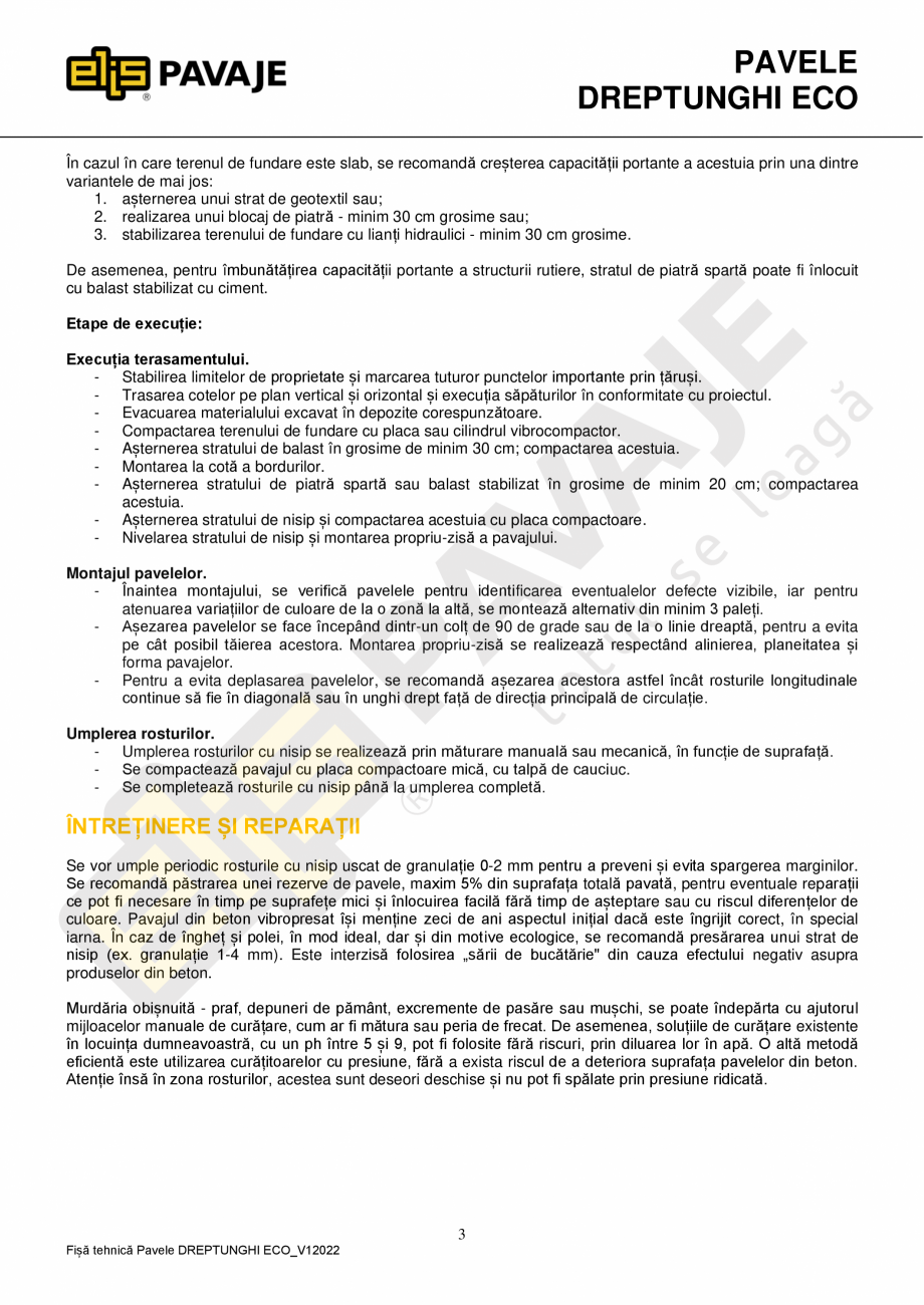 Pagina 3-Pavaj industrial ELIS PAVAJE Dreptunghi ECO Fisa tehnica Romana Pavele DREPTUNGHI ECO_V12022

1
...