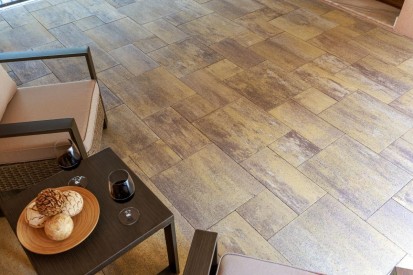 Detalii terasa amenajata  cu pavaj Baroc D12 - Solado Baroc D12 Pavaj premium plus